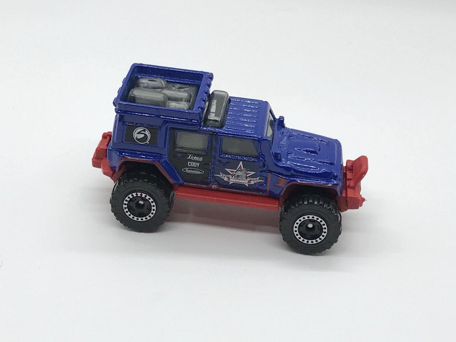 Matchbox Blue and Gray Jeep Wrangler Superlift (2011)