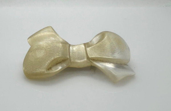 Vintage Mother of Pearl Bow Brooch