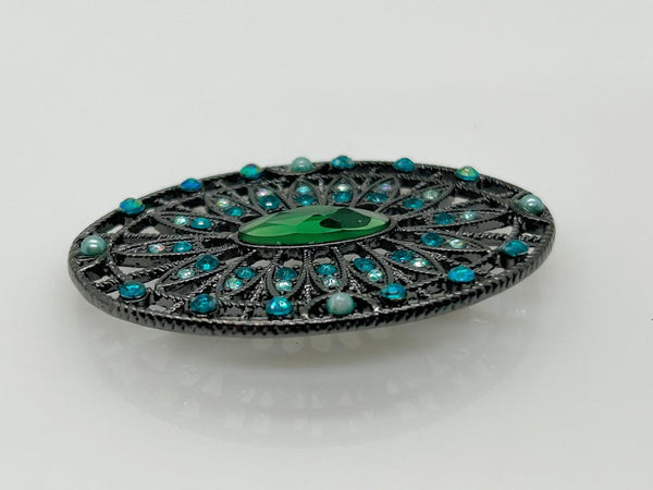  Edwardian Style Brooch in Blackened Frame