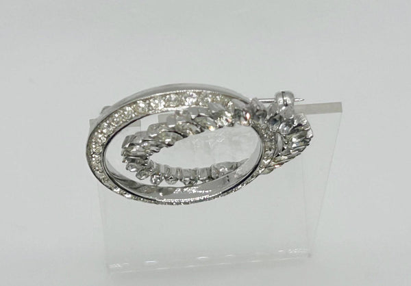 Sparkling Vintage Boucher Double Circle Brooch