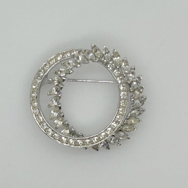 Sparkling Vintage Boucher Double Circle Brooch