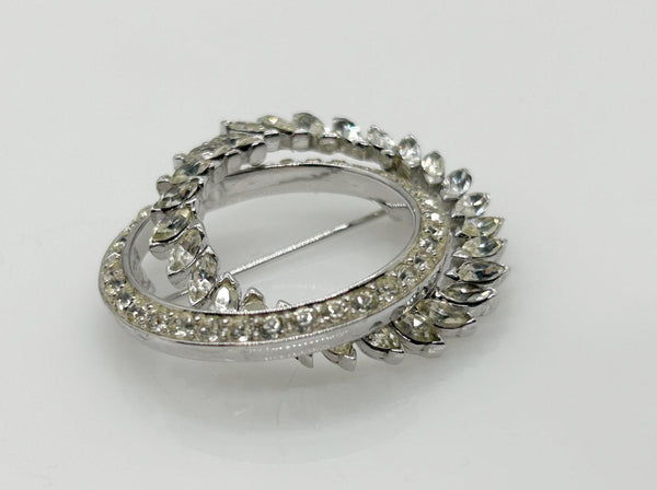 Sparkling Vintage Boucher Double Circle Brooch