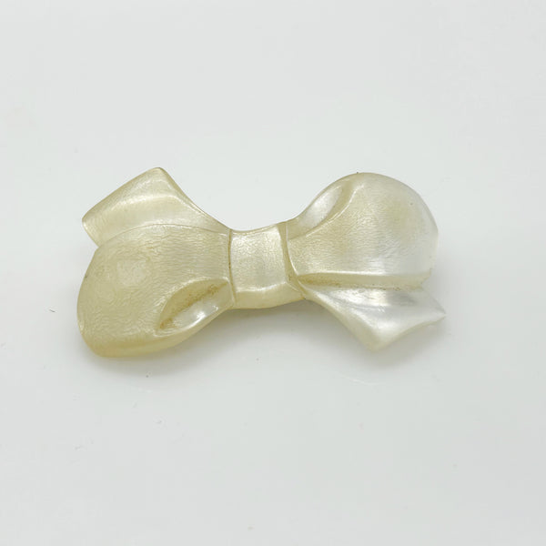 Luminous Vintage Mother of Pearl Bow Brooch