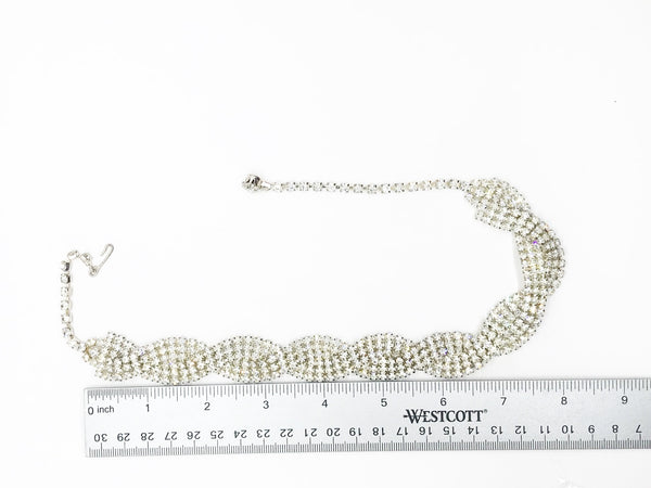 Super Sparkling Braided Vintage Rhinestone Necklace