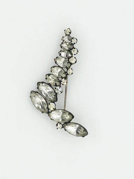 Make Waves with This Vintage Japanned Rhinestone Abstract Pin