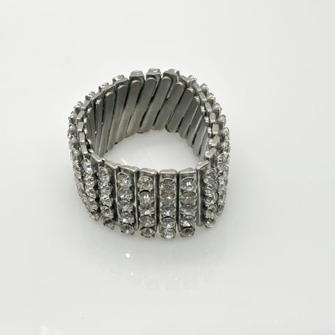 Vintage Blingy Five Row Rhinestone Expansion Bracelet