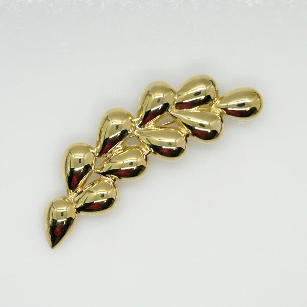 Gleaming Trifari Abstract Gold Brooch