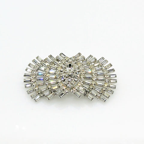Geometric Deco Style Layered Vintage Brooch
