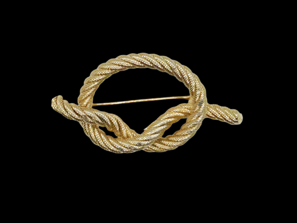 Vintage Golden Knot Brooch