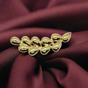 Gleaming Trifari Abstract Gold Brooch