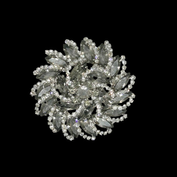 Outstanding Vintage Weiss Gray Swirl Brooch