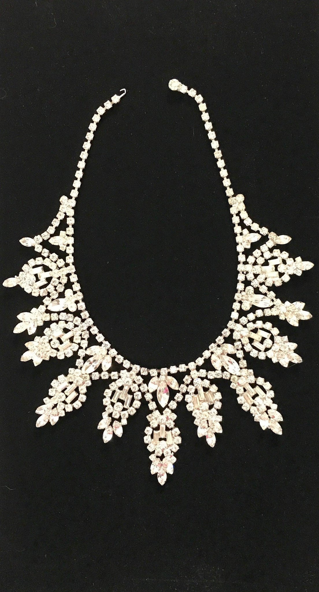 Huge Vintage Rhinestone Statement Necklace - Lamoree’s Vintage