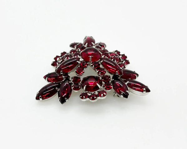 Vintage Juliana Luscious Red Cabachons Brooch