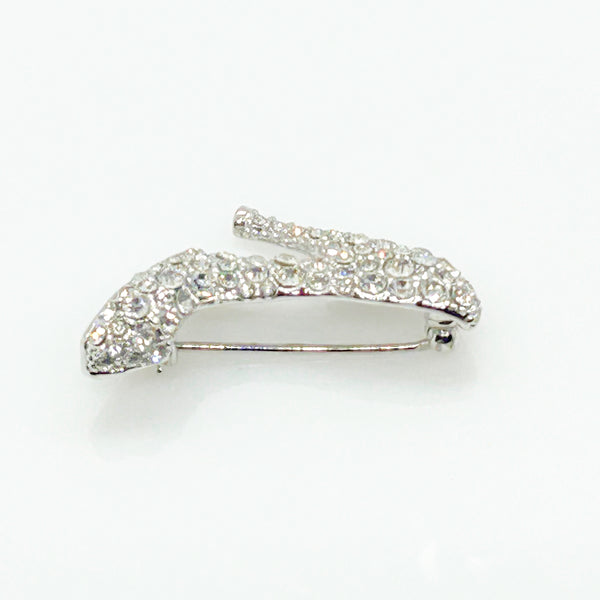 Vintage KJL Sparkling Rhinestone High Heeled Shoe Brooch