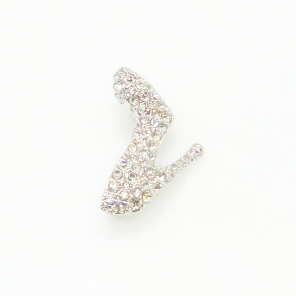 Vintage KJL Sparkling Rhinestone High Heeled Shoe Brooch