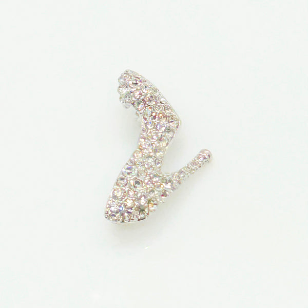 Vintage KJL Sparkling Rhinestone High Heeled Shoe Brooch