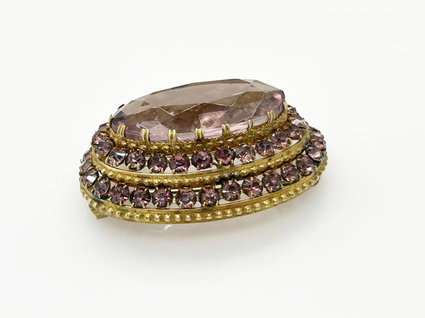 Vintage Lavender and Purple Layered Brooch