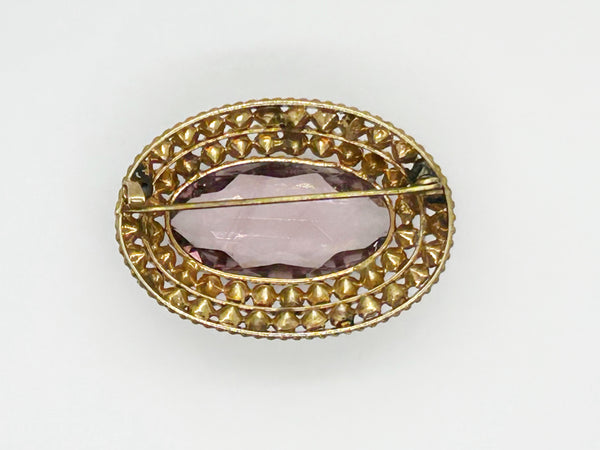 Vintage Lavender and Purple Layered Brooch