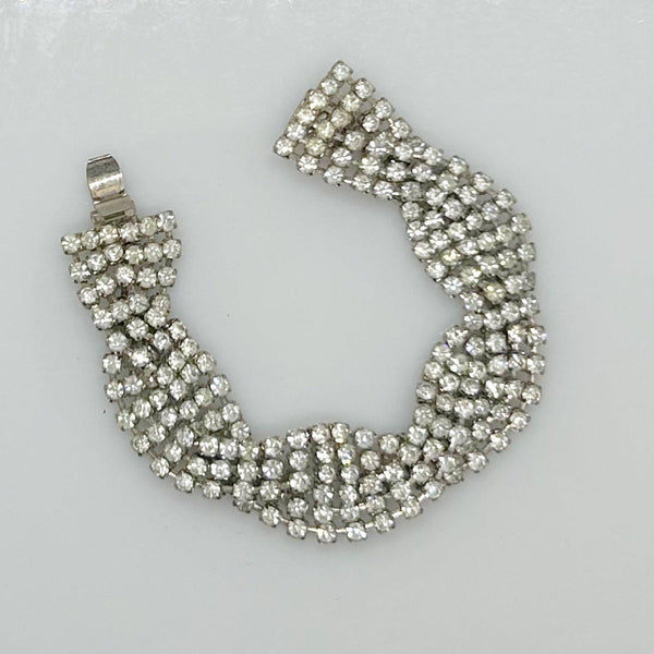 Luxurious Vintage Braided Rhinestone Bracelet - Lamoree’s Vintage