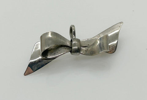 MK Sterling Silver Bow Brooch/Pendant - Lamoree’s Vintage