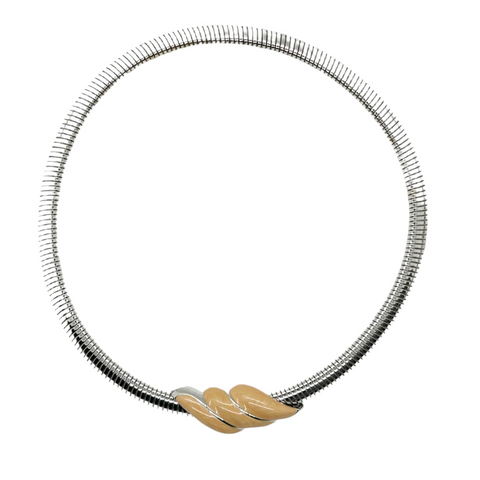 Vintage 1980s Monet Choker with Peach Accent