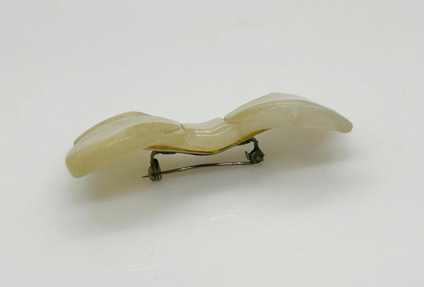 Vintage Mother of Pearl Bow Brooch