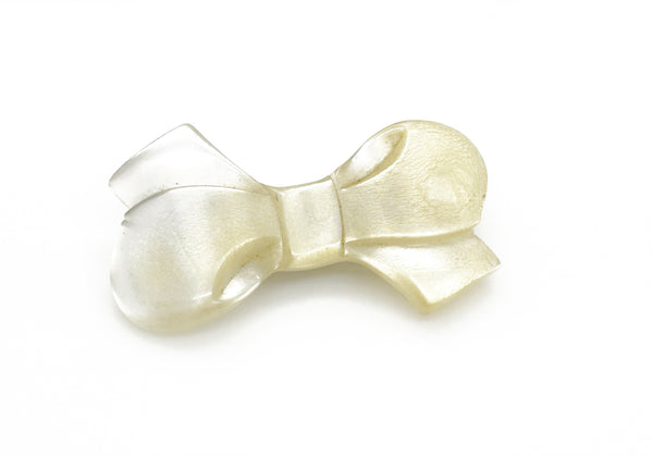 Luminous Vintage Mother of Pearl Bow Brooch