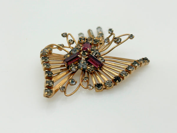 M&S 1/20 12kt G.F. Abstract Butterfly Brooch/Pendant