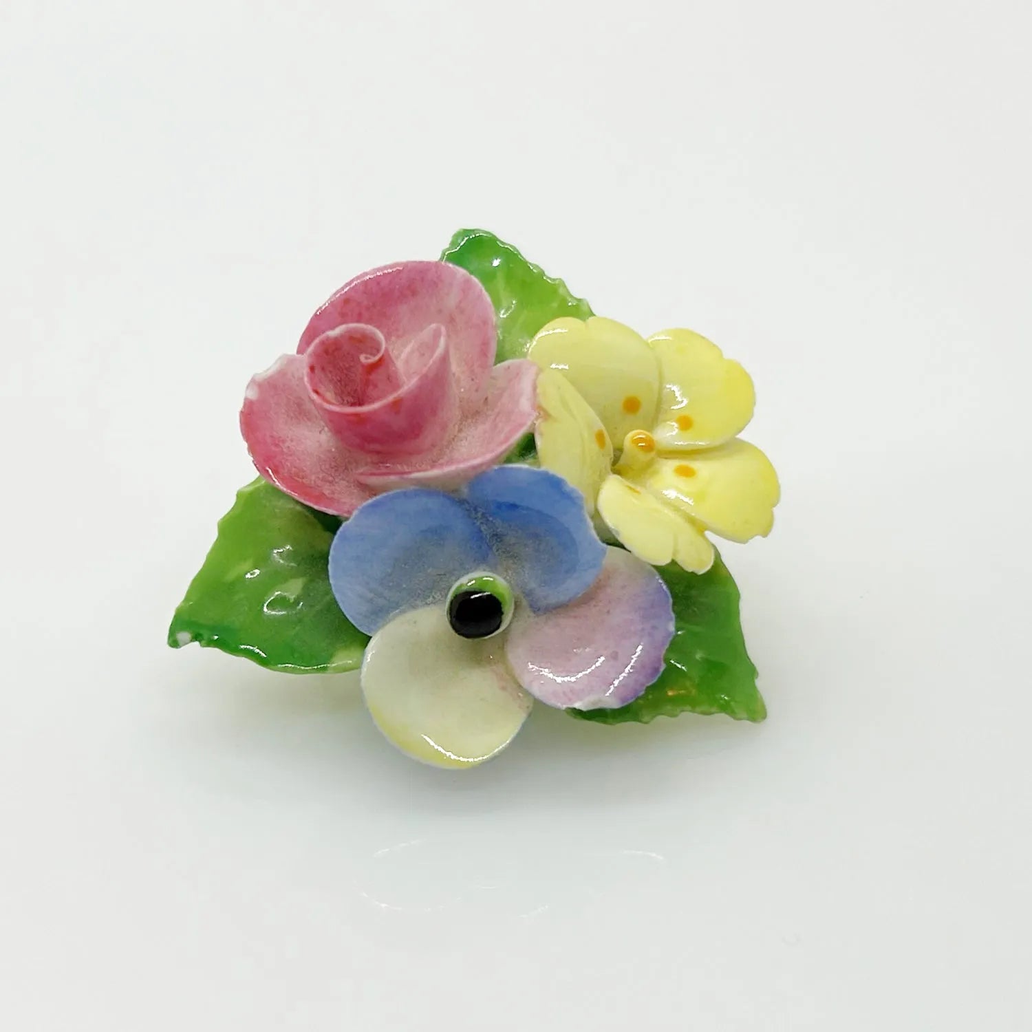 Vintage Cara China Staffordshire Posy Pin