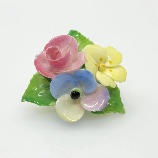 Vintage Cara China Staffordshire Posy Pin