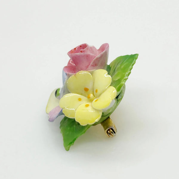 Vintage Cara China Staffordshire Posy Pin