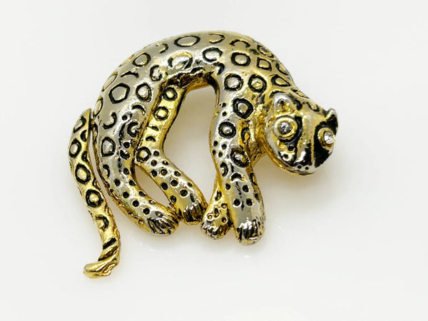 Vintage Panther Brooch with Articulated Tail