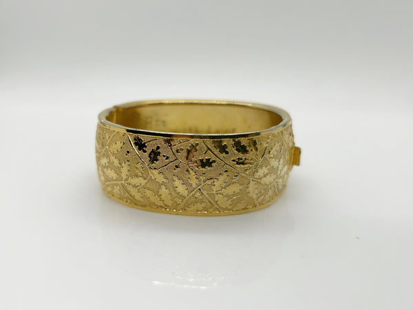 Beautiful Gold Bangle Bracelet Engraved 1963