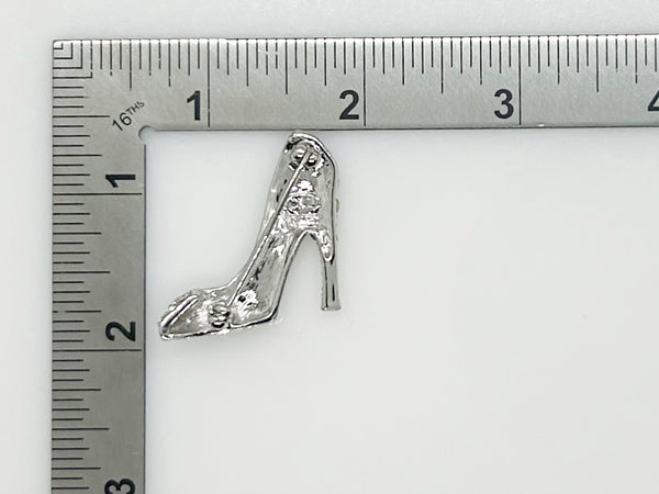 Vintage KJL Sparkling Rhinestone High Heeled Shoe Brooch