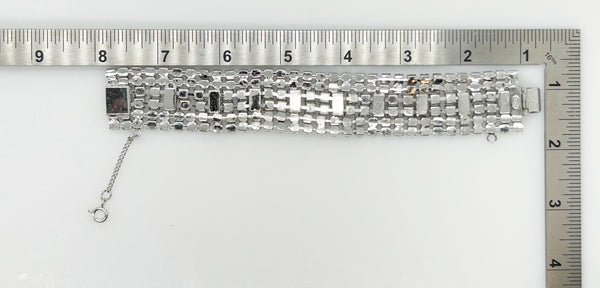 Glamorous Six Row Vintage Rhinestone Bracelet