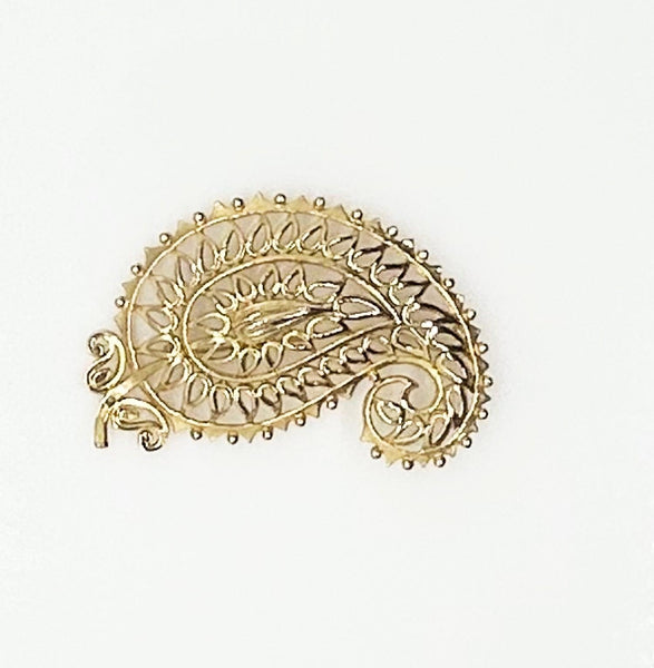 Vendome Gold Paisley Vintage Brooch - Lamoree’s Vintage