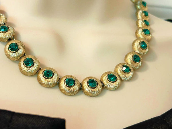 Vintage Necklace with Green Stones by STAR - Lamoree’s Vintage