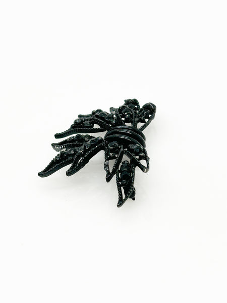 Japanned Black Vintage Weiss Bow Brooch