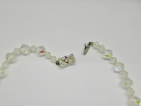 Vintage Aurora Borealis Necklace with Sparkling Detachable Drop Enhancer - Lamoree’s Vintage